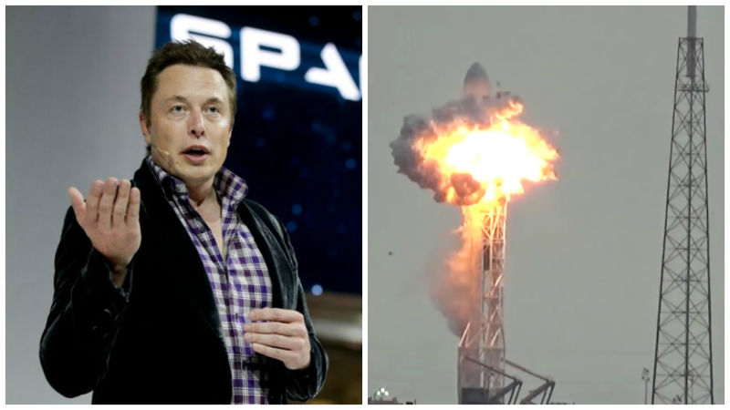 Imagen: Izquierda, Jae C. Hong / AP Images. Derecha, captura del Falcon 9 destruido en el accidente.